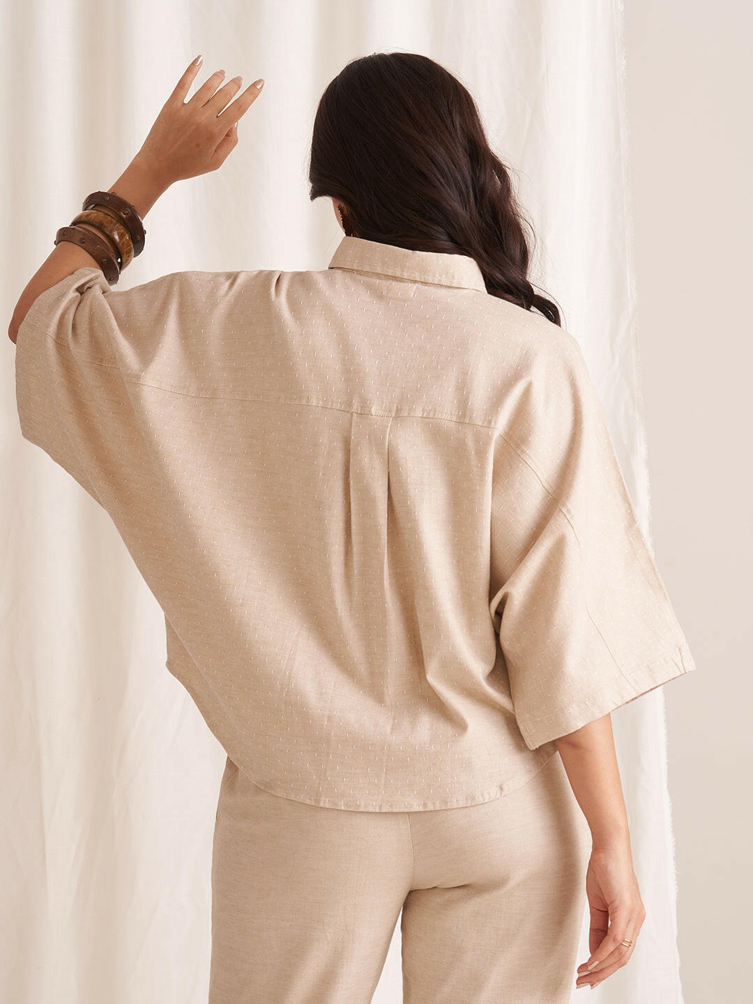 Oversized Linen Blend Shirt